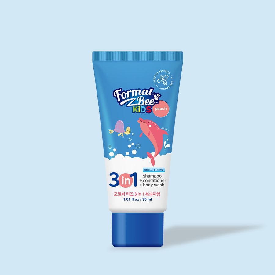 Shampoo Conditioner Body Wash 3 In 1 Peach 30ml
