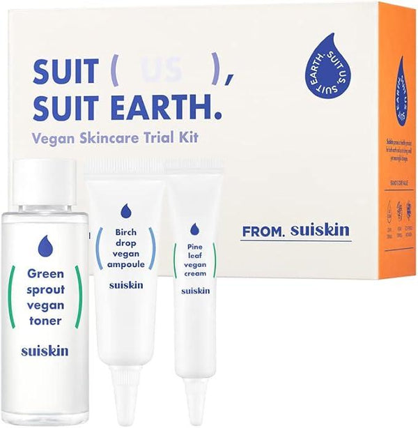 Vegan Skincare Trial Kit (toner50ml + Ampoule10ml+ Cream10ml)