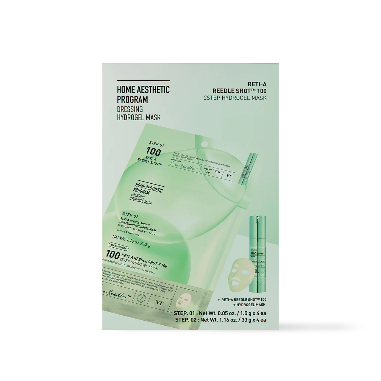 RETI-A Reedle Shot 100 2STEP Hydrogel Mask 4ea